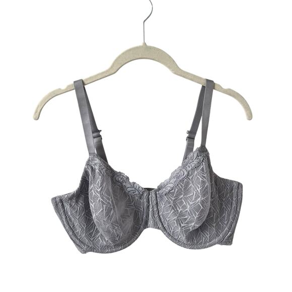 Wacoal Halo Lace Convertible Underwire Bra in Twilight Gray 36DD - Picture 4 of 8